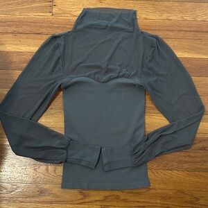 Grey Sheer Sleeve going out Top